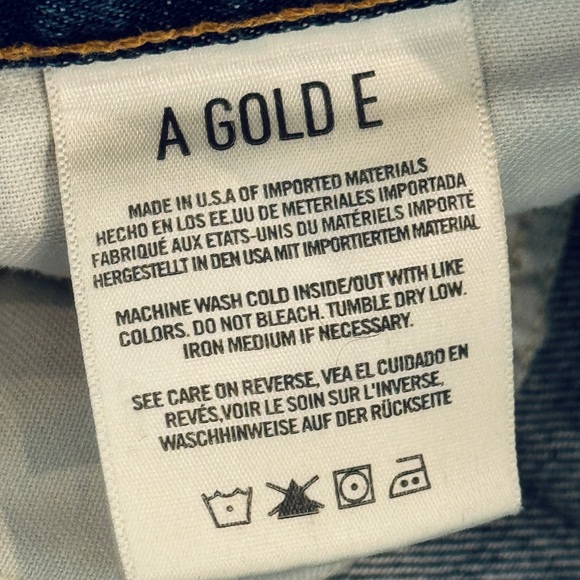 Agolde 90’s High Rise Loose Fit Blue Jeans Distressed in Psyche - Picture 8 of 12